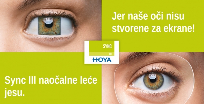 Za relaksirane oči u digitalnom svijetu odaberite HOYA Sync III